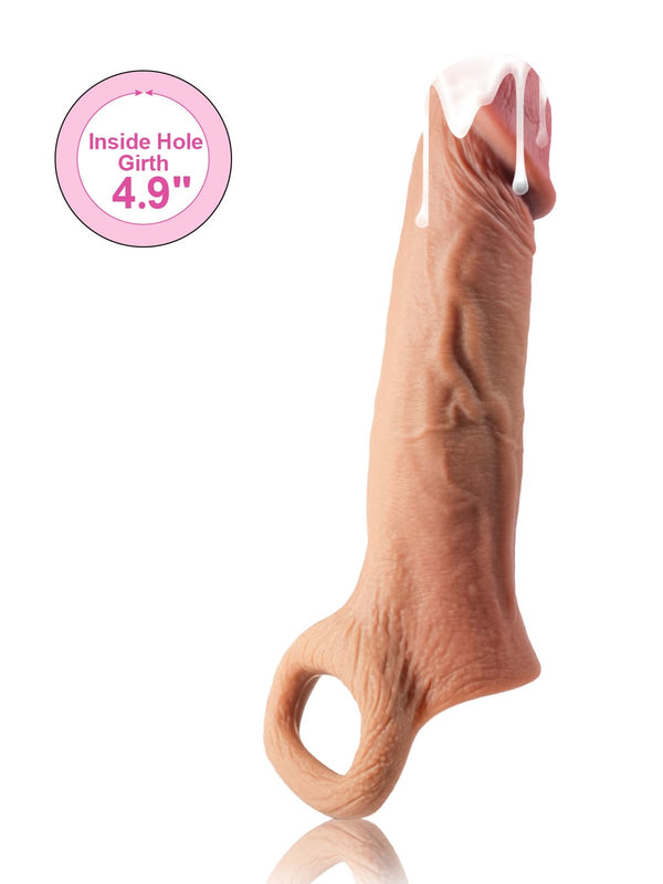 Perfect 8” Length x 5.9” Girth M/L Size Penis Sleeve With Ejaculatory Hole