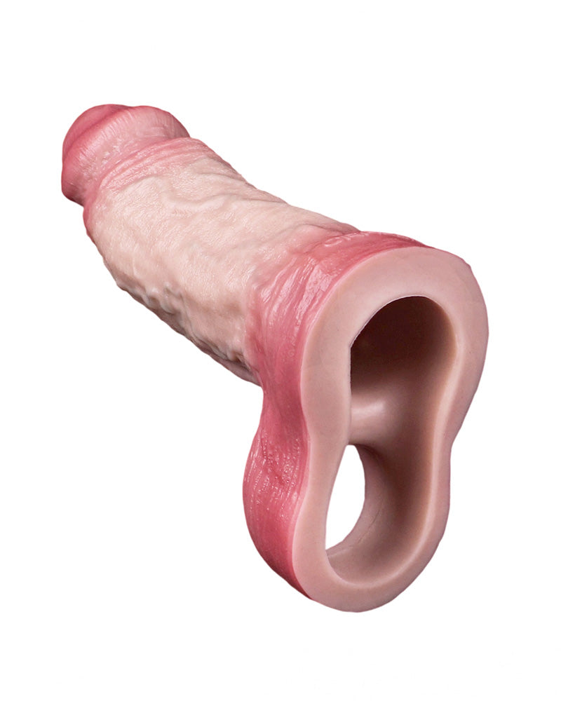 Allman 6.46" Silicone Realistic Penis Sleeve & Extender W. Ballstrap