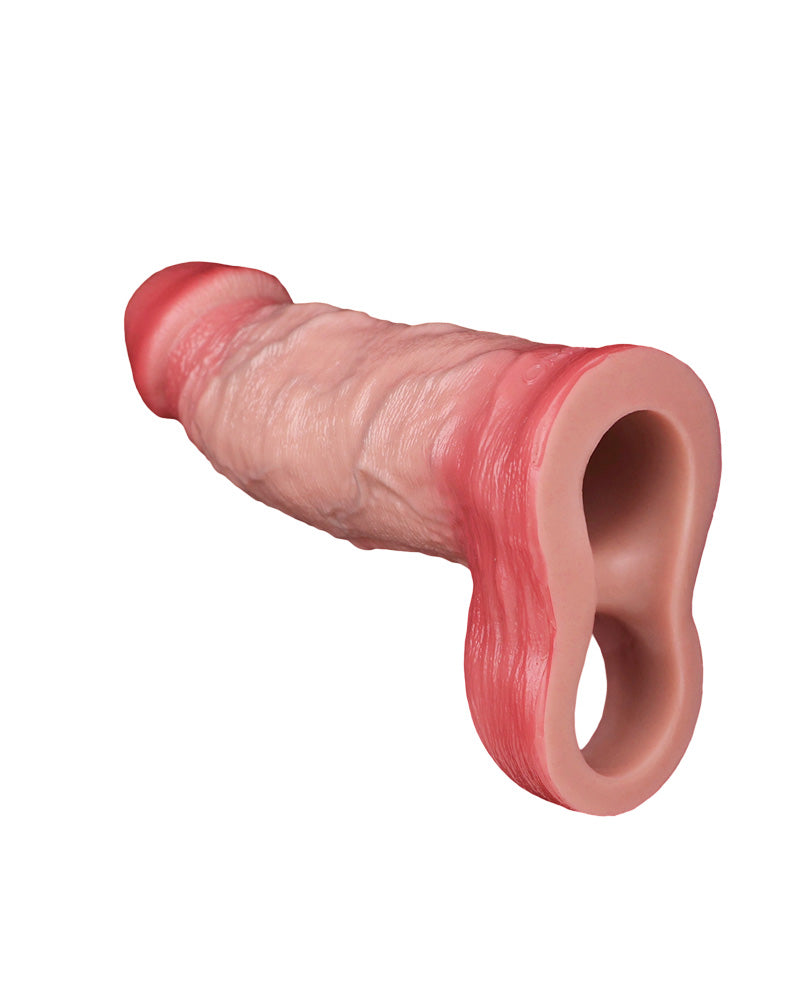 Auguste 6.38" Silicone Realistic Penis Sleeve & Extender w. Ballstrap
