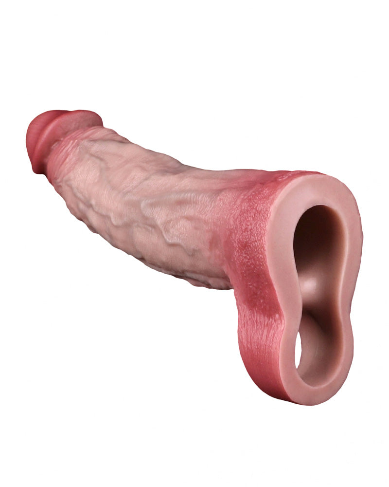 Bear 7.72" Silicone Realistic Penis Sleeve & Extender w. Ballstrap