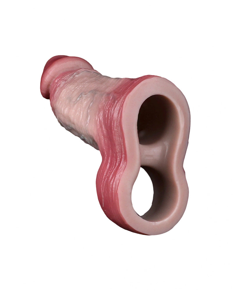 Charlie 5.24" Silicone Realistic Penis Sleeve & Extender w. Ballstrap