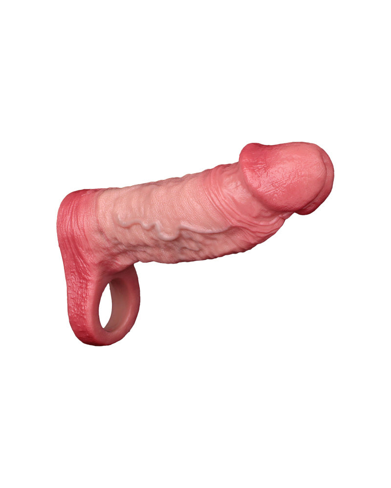 Fred 6.42" Silicone Realistic Penis Sleeve & Extender w. Ballstrap M