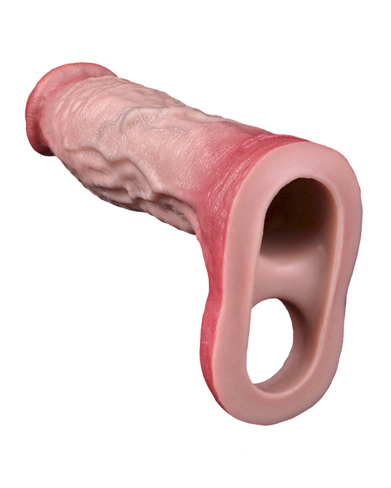 Phisis 8.03" Silicone Realistic Penis Sleeve & Extender w. Ballstrap