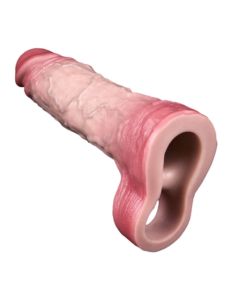 Yevich 7.56" Silicone Realistic Penis Sleeve & Extender w. Ballstrap